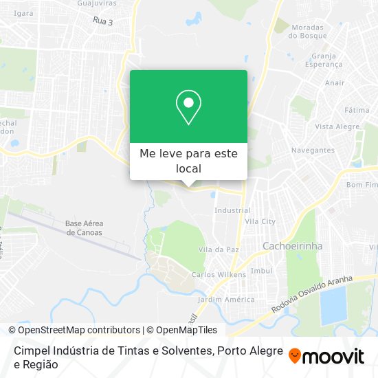 Cimpel Indústria de Tintas e Solventes mapa