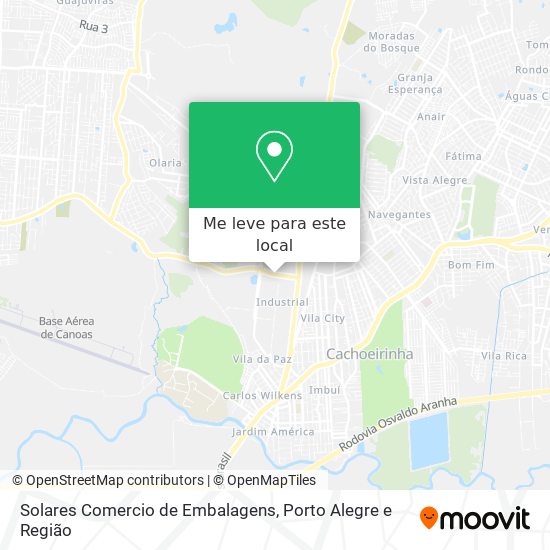 Solares Comercio de Embalagens mapa