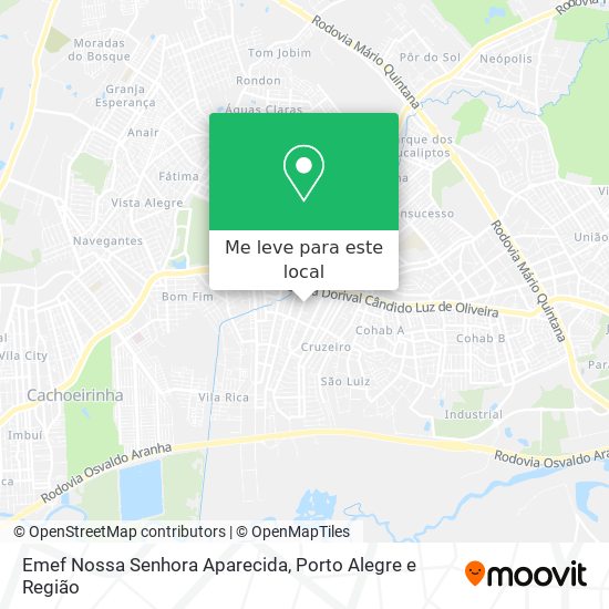 Emef Nossa Senhora Aparecida mapa