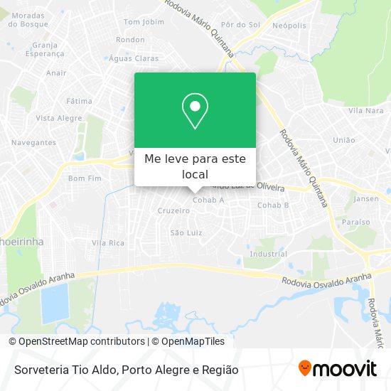 Sorveteria Tio Aldo mapa