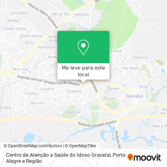Centro de Atenção a Saúde do Idoso Gravataí mapa