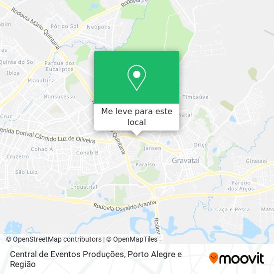 Central de Eventos Produções mapa