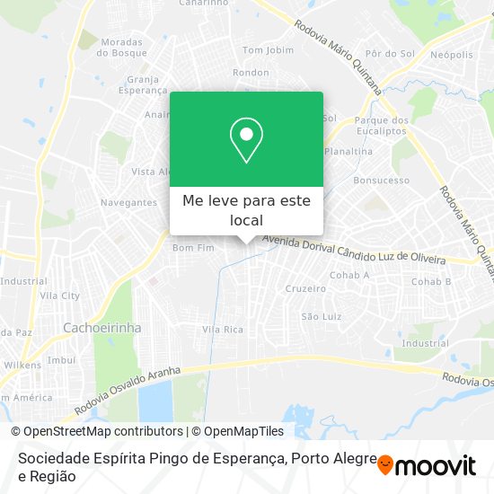 Sociedade Espírita Pingo de Esperança mapa