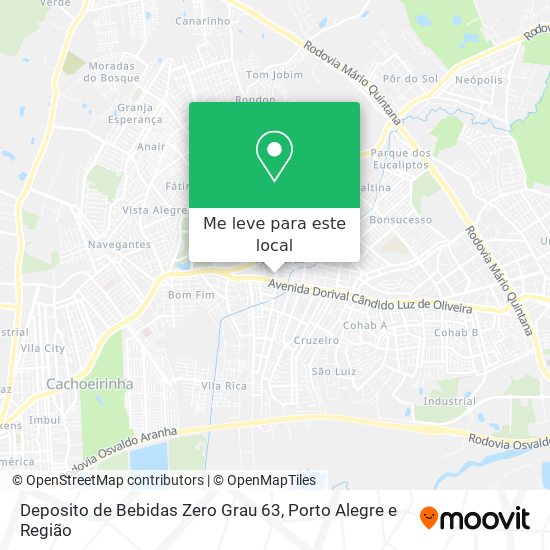 Deposito de Bebidas Zero Grau 63 mapa