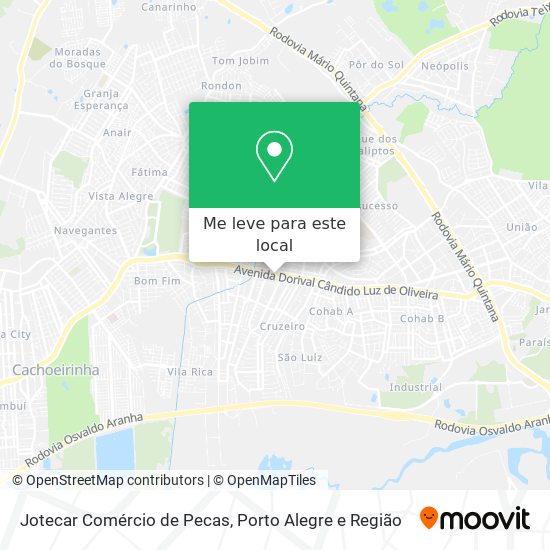 Jotecar Comércio de Pecas mapa