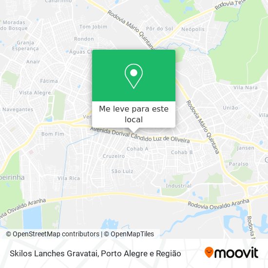 Skilos Lanches Gravatai mapa