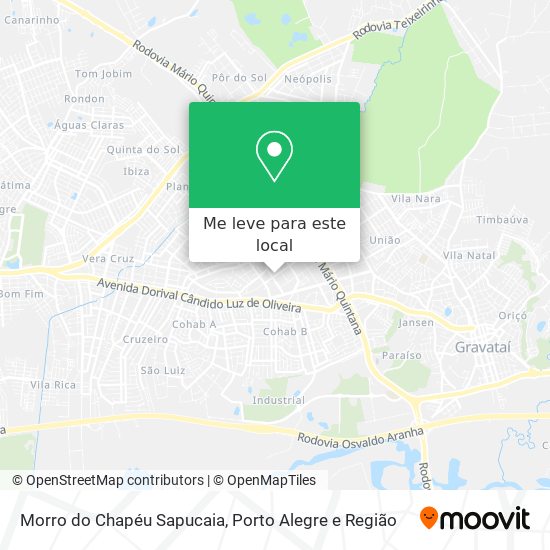 Morro do Chapéu Sapucaia mapa