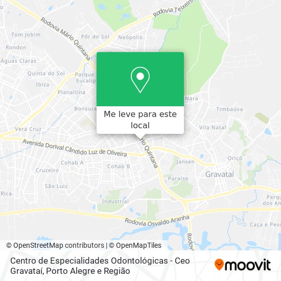 Centro de Especialidades Odontológicas - Ceo Gravataí mapa
