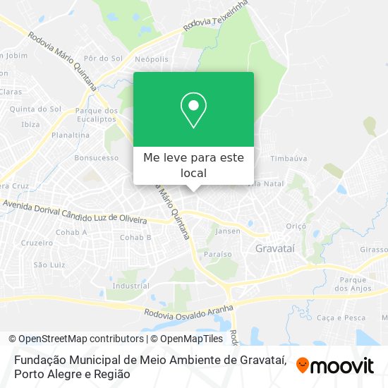 Fundação Municipal de Meio Ambiente de Gravataí mapa
