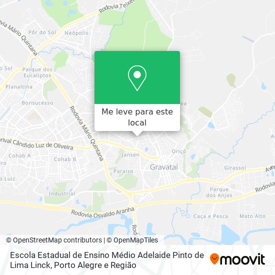 Escola Estadual de Ensino Médio Adelaide Pinto de Lima Linck mapa