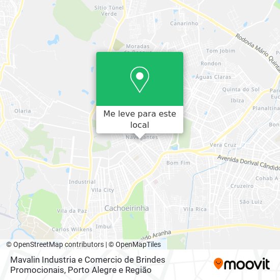 Mavalin Industria e Comercio de Brindes Promocionais mapa