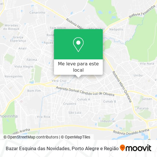 Bazar Esquina das Novidades mapa