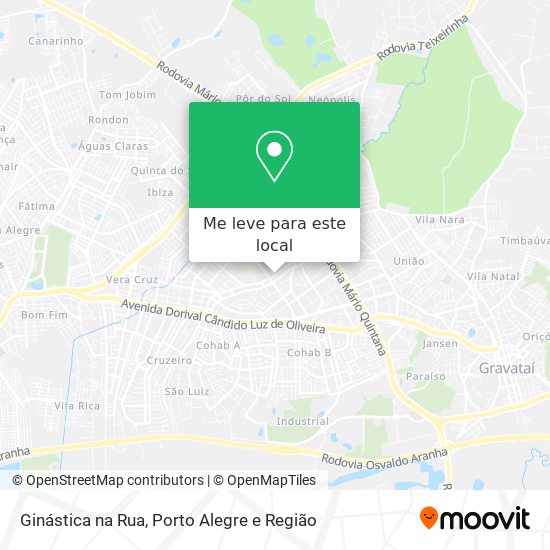 Ginástica na Rua mapa