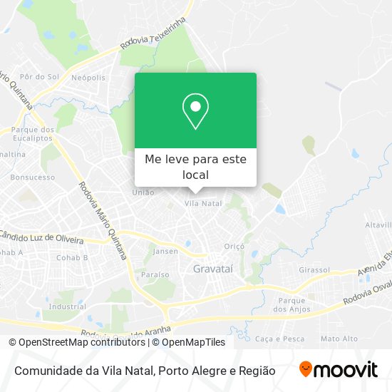 Comunidade da Vila Natal mapa