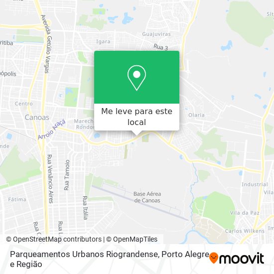 Parqueamentos Urbanos Riograndense mapa