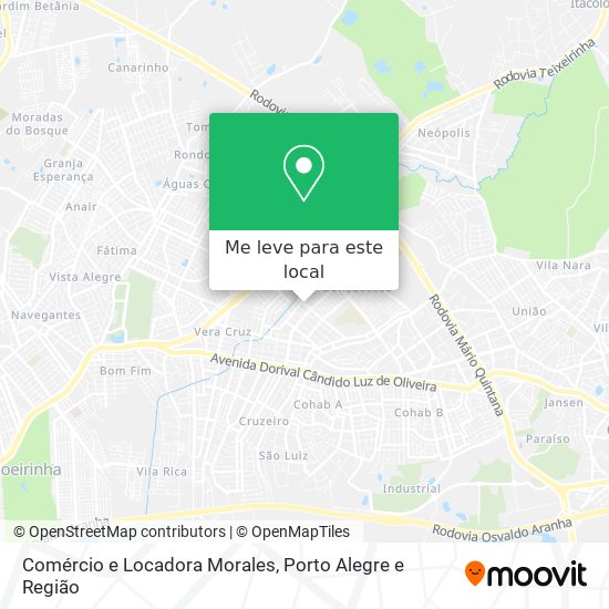 Comércio e Locadora Morales mapa