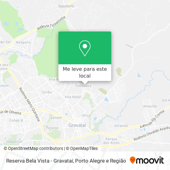 Reserva Bela Vista - Gravataí mapa