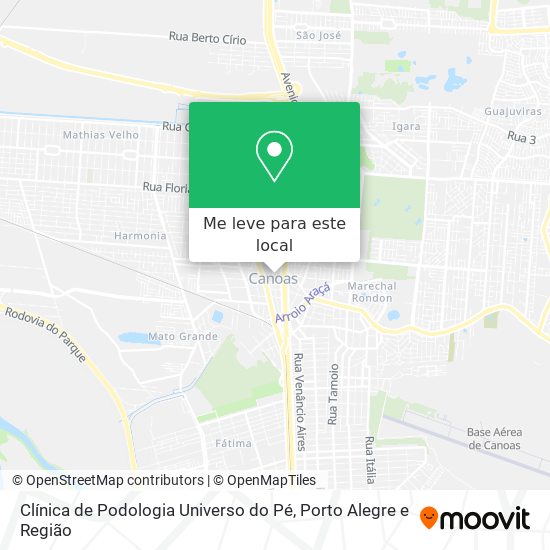Clínica de Podologia Universo do Pé mapa