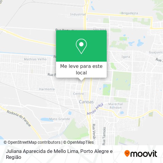 Juliana Aparecida de Mello Lima mapa
