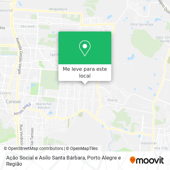Ação Social e Asilo Santa Bárbara mapa