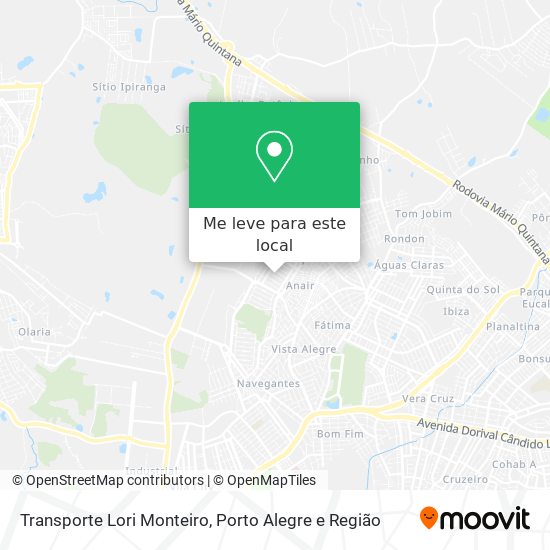 Transporte Lori Monteiro mapa