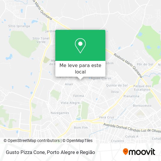 Gusto Pizza Cone mapa
