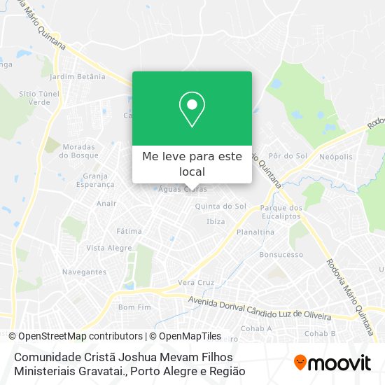 Comunidade Cristã Joshua Mevam Filhos Ministeriais Gravatai. mapa