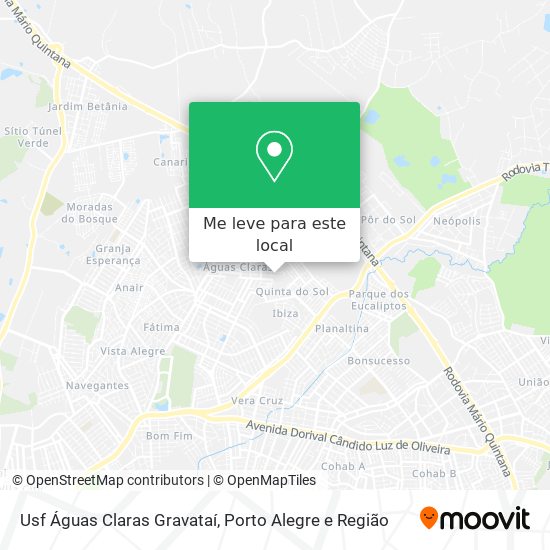 Usf Águas Claras Gravataí mapa