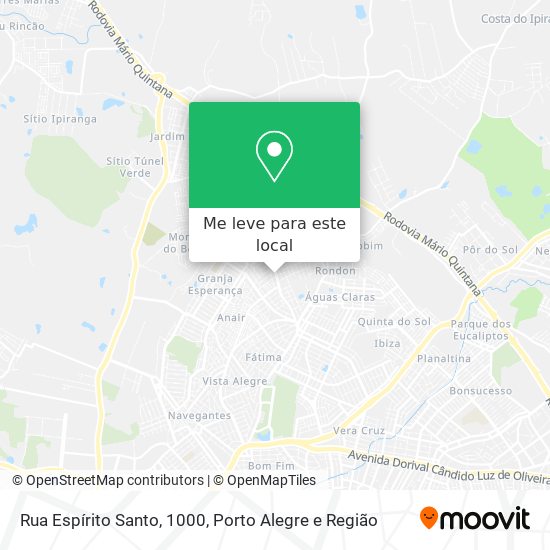 Rua Espírito Santo, 1000 mapa