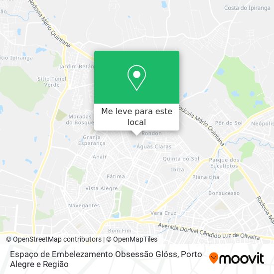 Espaço de Embelezamento Obsessão Glóss mapa