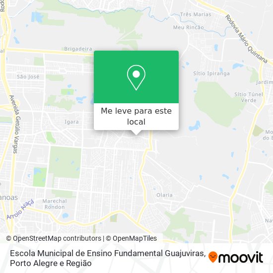 Escola Municipal de Ensino Fundamental Guajuviras mapa