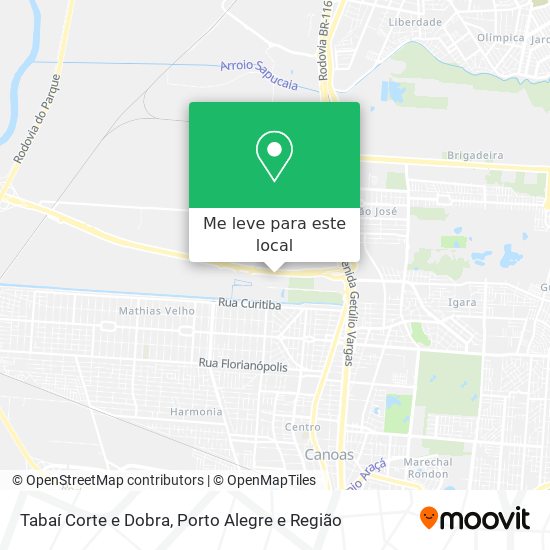 Tabaí Corte e Dobra mapa