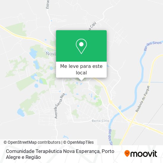 Comunidade Terapêutica Nova Esperança mapa