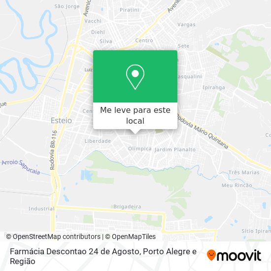 Farmácia Descontao 24 de Agosto mapa