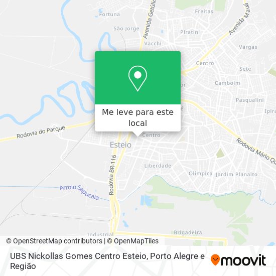 UBS Nickollas Gomes Centro Esteio mapa