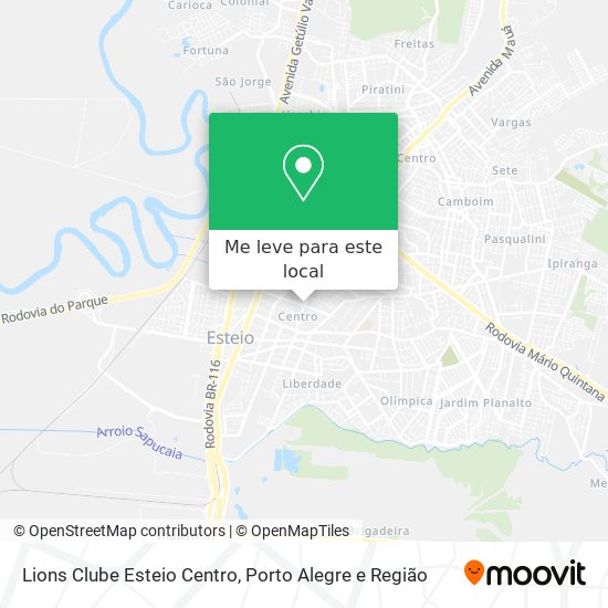 Lions Clube Esteio Centro mapa