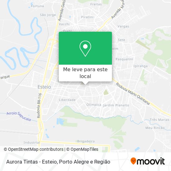 Aurora Tintas - Esteio mapa