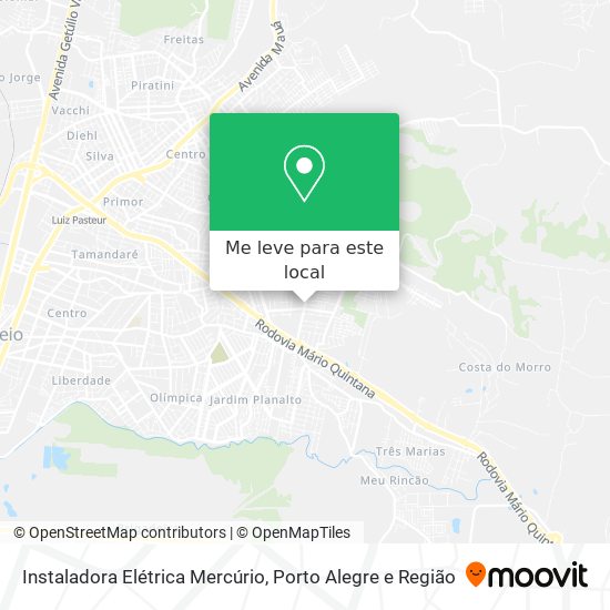 Instaladora Elétrica Mercúrio mapa