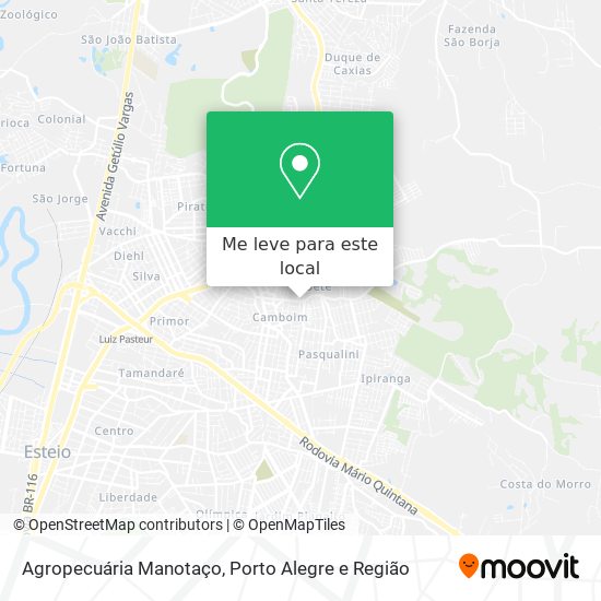 Agropecuária Manotaço mapa