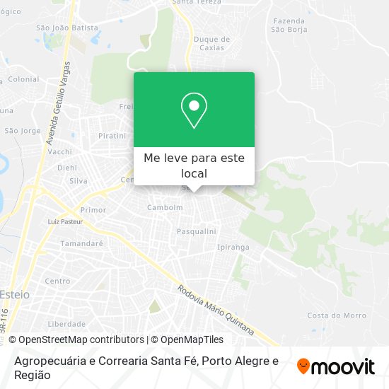 Agropecuária e Correaria Santa Fé mapa