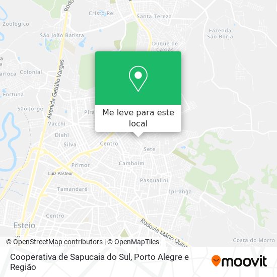 Cooperativa de Sapucaia do Sul mapa