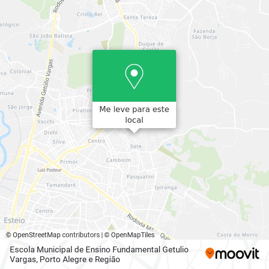 Escola Municipal de Ensino Fundamental Getulio Vargas mapa