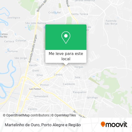 Martelinho de Ouro mapa