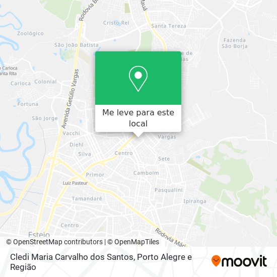 Cledi Maria Carvalho dos Santos mapa