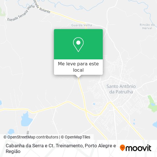 Cabanha da Serra e Ct. Treinamento mapa