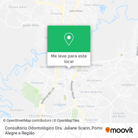 Consultório Odontológico Dra. Juliane Scarin mapa