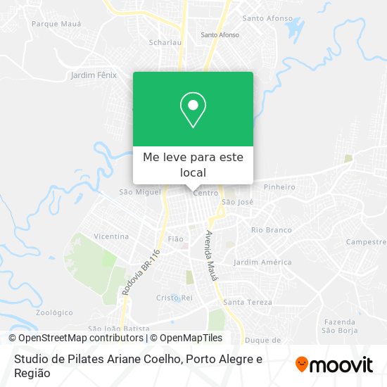 Studio de Pilates Ariane Coelho mapa