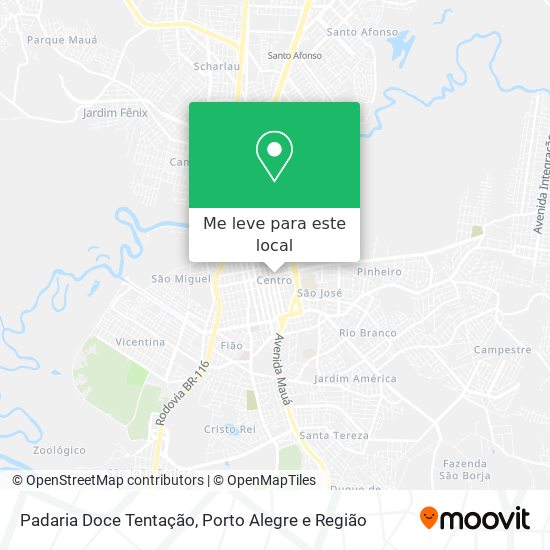 Padaria Doce Tentação mapa