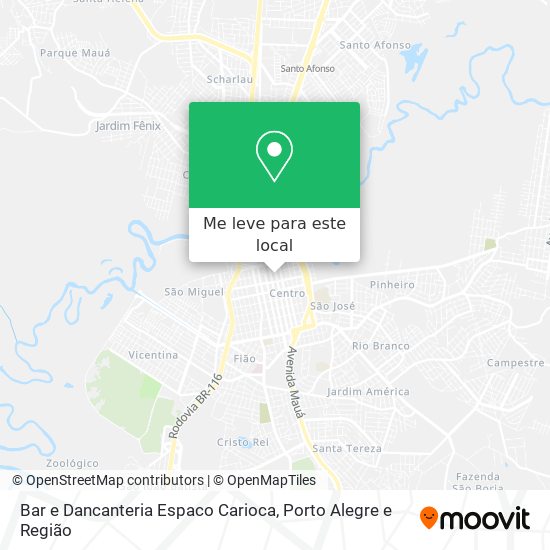 Bar e Dancanteria Espaco Carioca mapa
