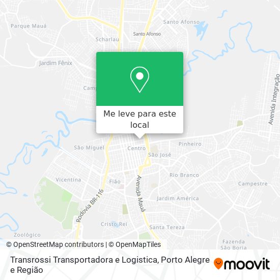 Transrossi Transportadora e Logistica mapa